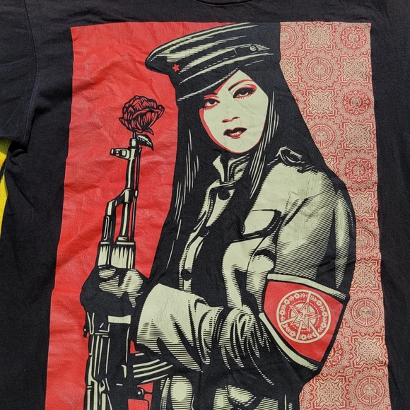 Vintage Y2k Obey Worldwide T Shirt Large - Picture 2 of 4